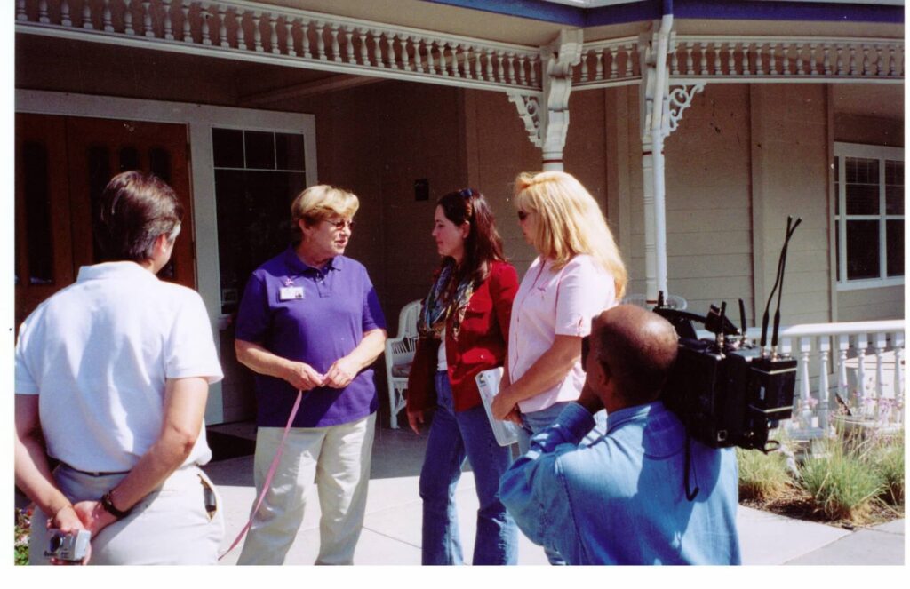 Carolyn speaks to the media ~ 2004